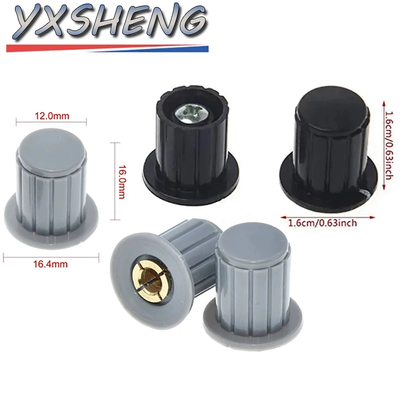 10/20PCS WXD3-13-2W Gray Black Copper Core Knob Cap WH5-1A WX14-12 Potentiometer Knob