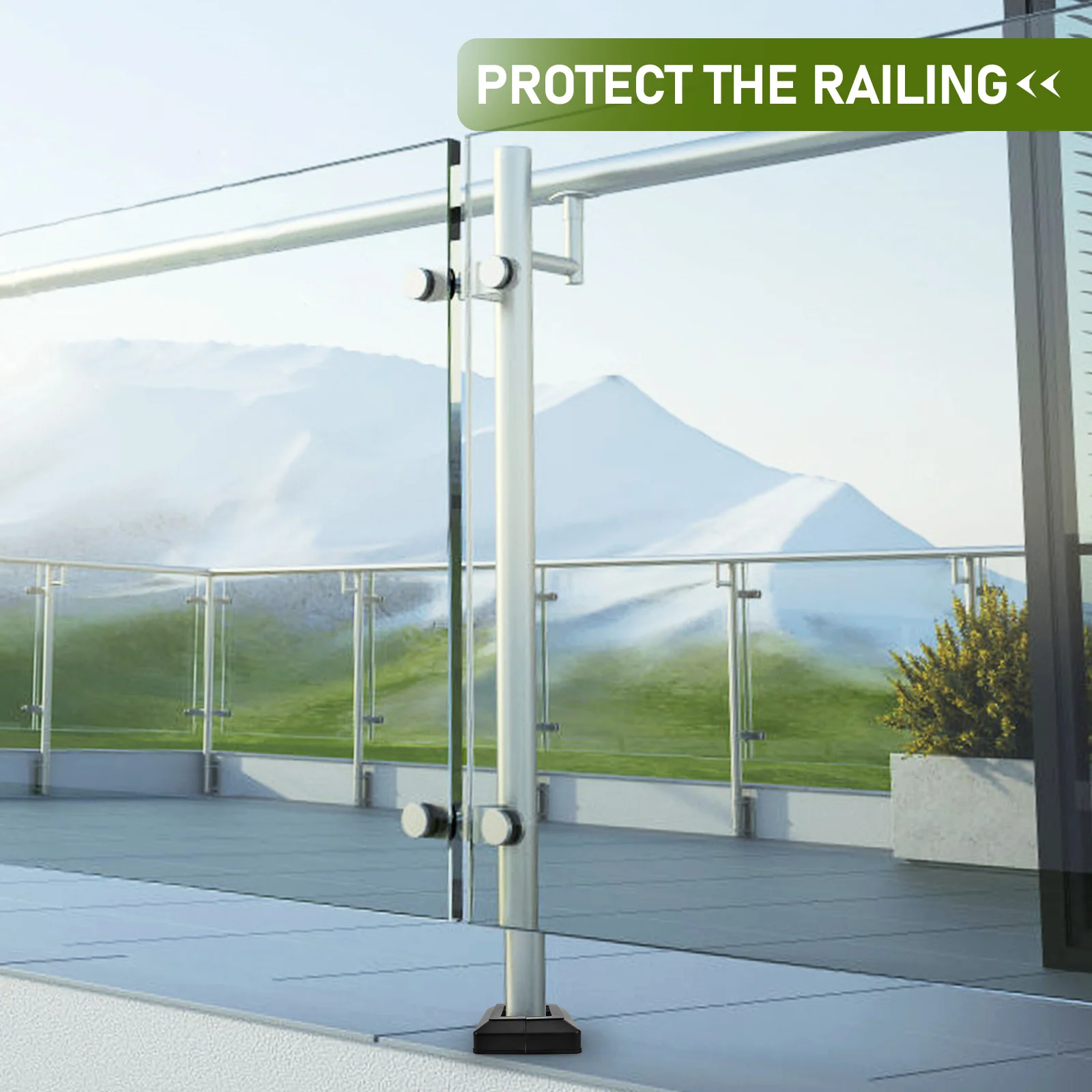 Railing Square Tube Decorative Cover Fence Metal Post Caps Keyboard Plastic Finials