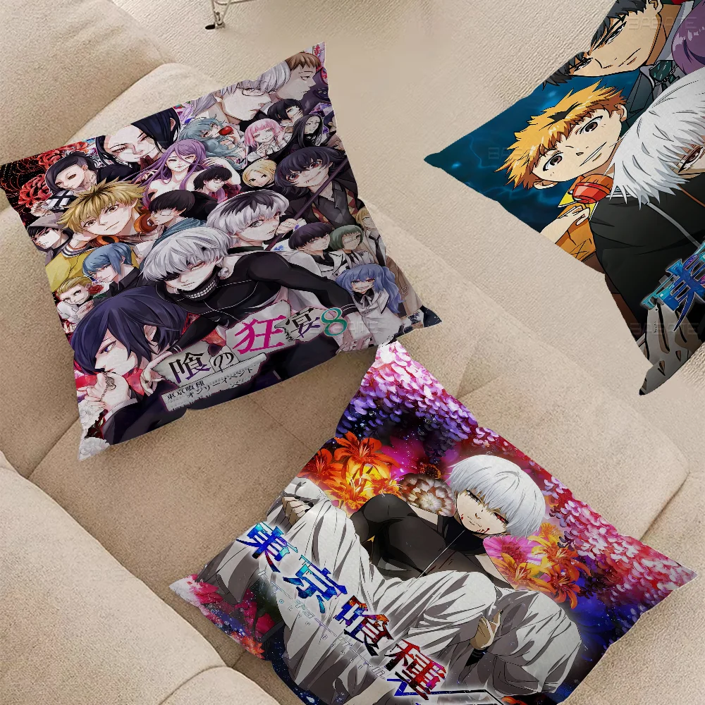 Japan Anime Tokyo Ghoul Cushion Cover Inches Farmhouse Decor Home Throw Pillow Covers For Couch Decorations