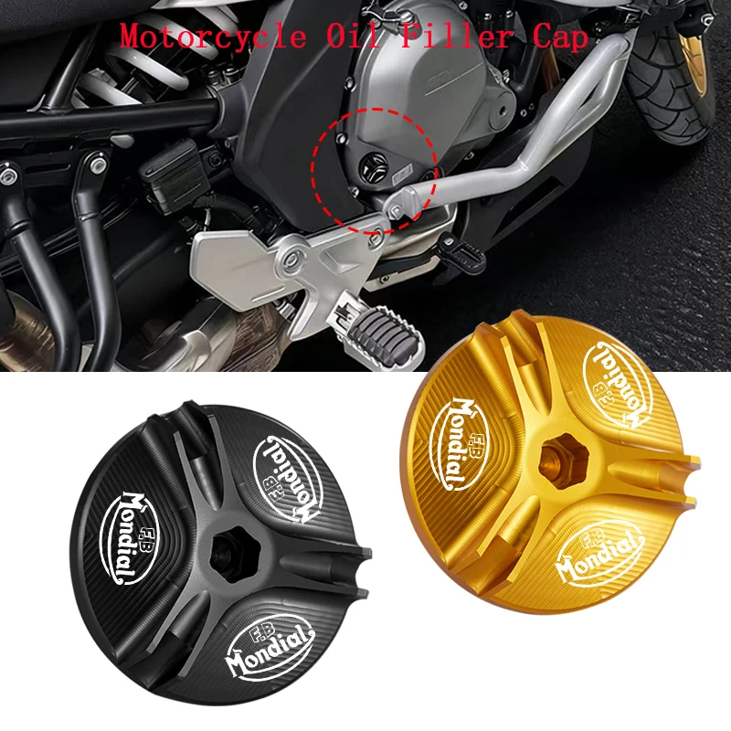 Tapa de llenado de aceite de motor de motocicleta, accesorios para FB Mondial Flat Track HPS 125 300 Hipster Imola SMT SMX 125