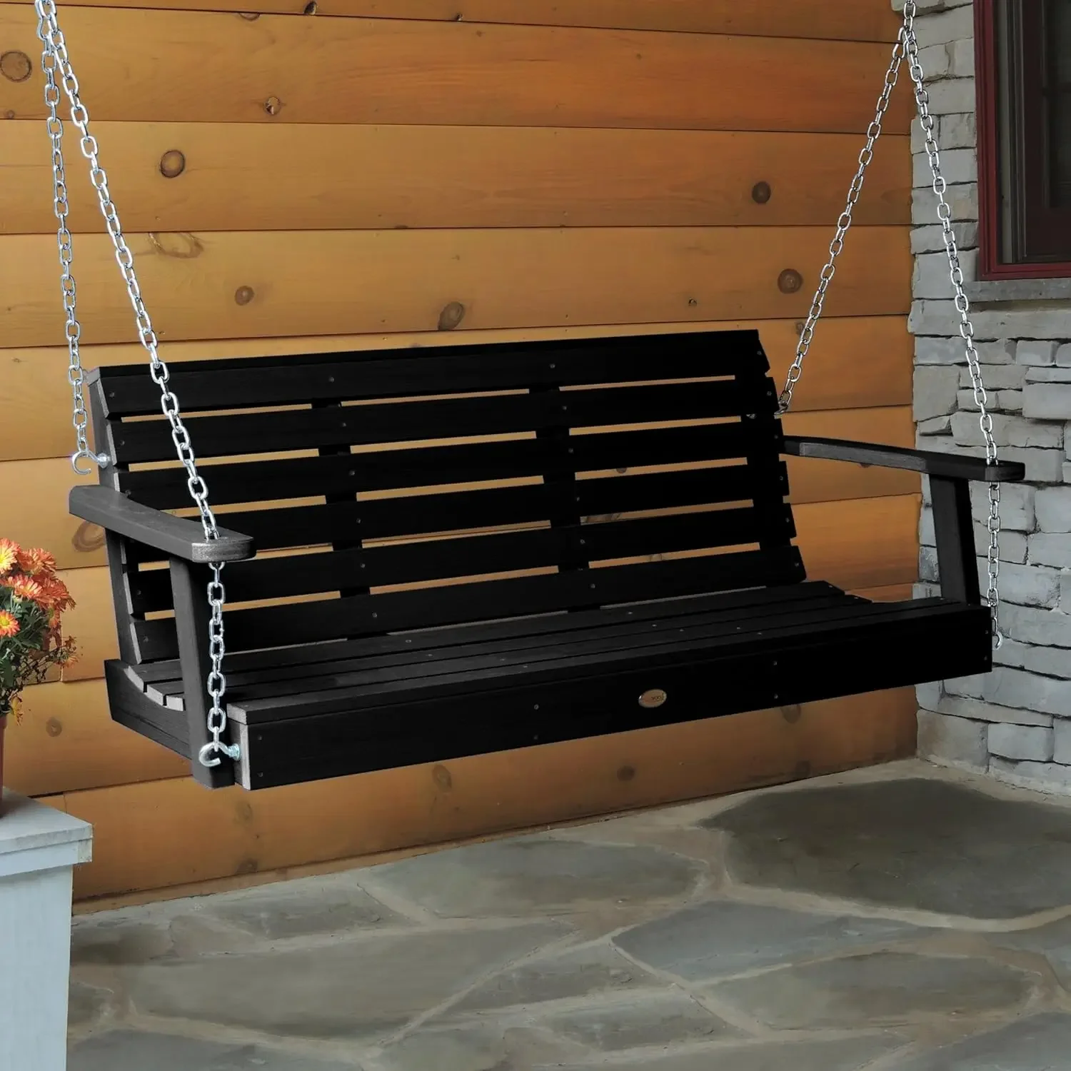 Swing Sets  Porch Swing, 5 Feet, Black