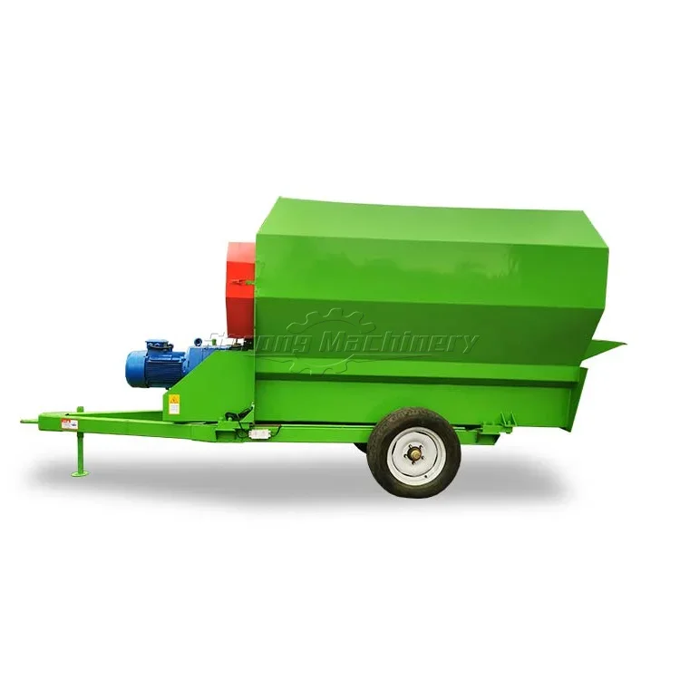 Feed Tmr Mixer Silage Grass Blending Machine Horizontal Cattle Sheep Fodder Mixer