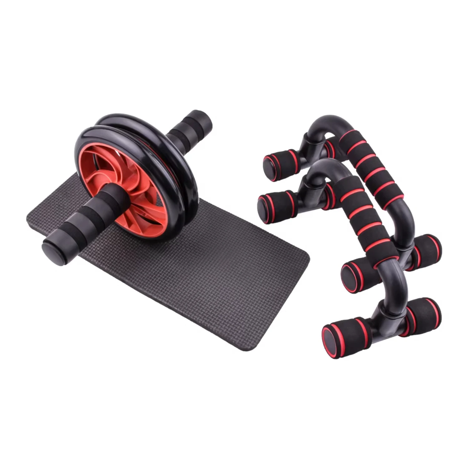 

AB Power Wheels Roller Machine Push- Stand Exercise Rack Workout Gym Fitness Equipment Abdominal Muscle Trainer