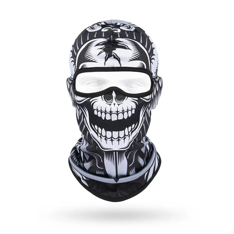 3D Skull Mask Balaclava Cap Breathable Motorcycle Riding Full Face Scarf Outdoor Men Head Cover Cycling Headgear Neck Gaiter Hat - Image 5