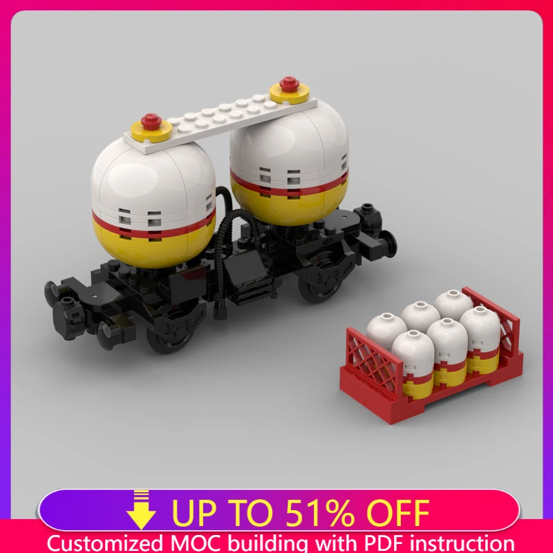 NIEUWE MOC City Twin Tank Rail Tanker Wagon Autotreinen Model DIY Creatieve Ideeën Technologie Kind Speelgoed Montage Puzzels Geschenken Pakken