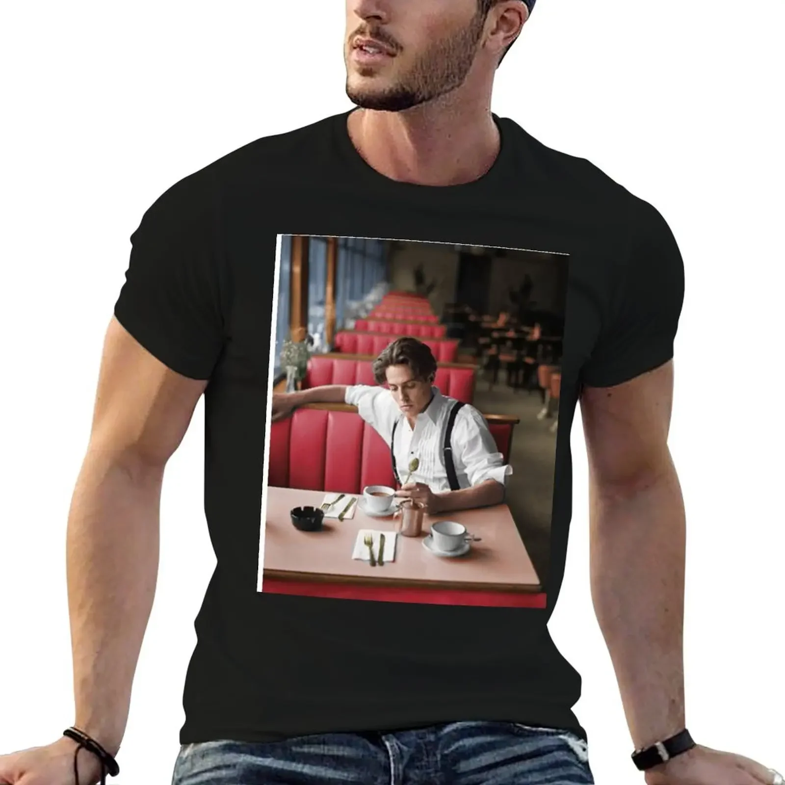 

Hugh Grant - Colorization T-Shirt rapper graphic tees shirts graphic tees t shirts for men cotton