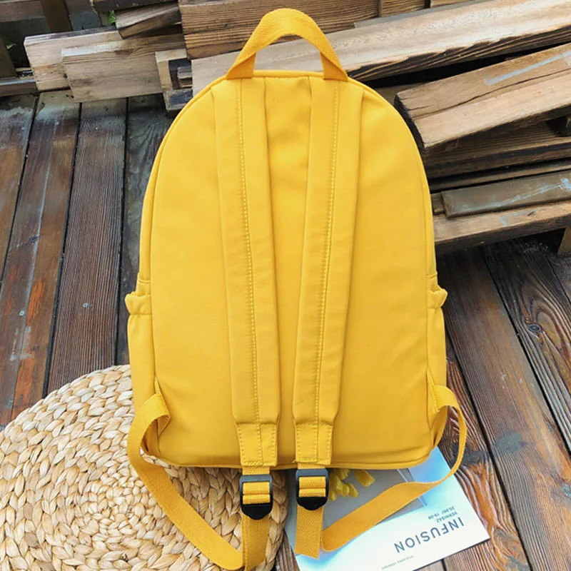 HOCODO New Waterproof Nylon Women Backpack 2020 Solid Color Casual Backpack For Teenagers Women Large Capacity Ladies Schoolbag