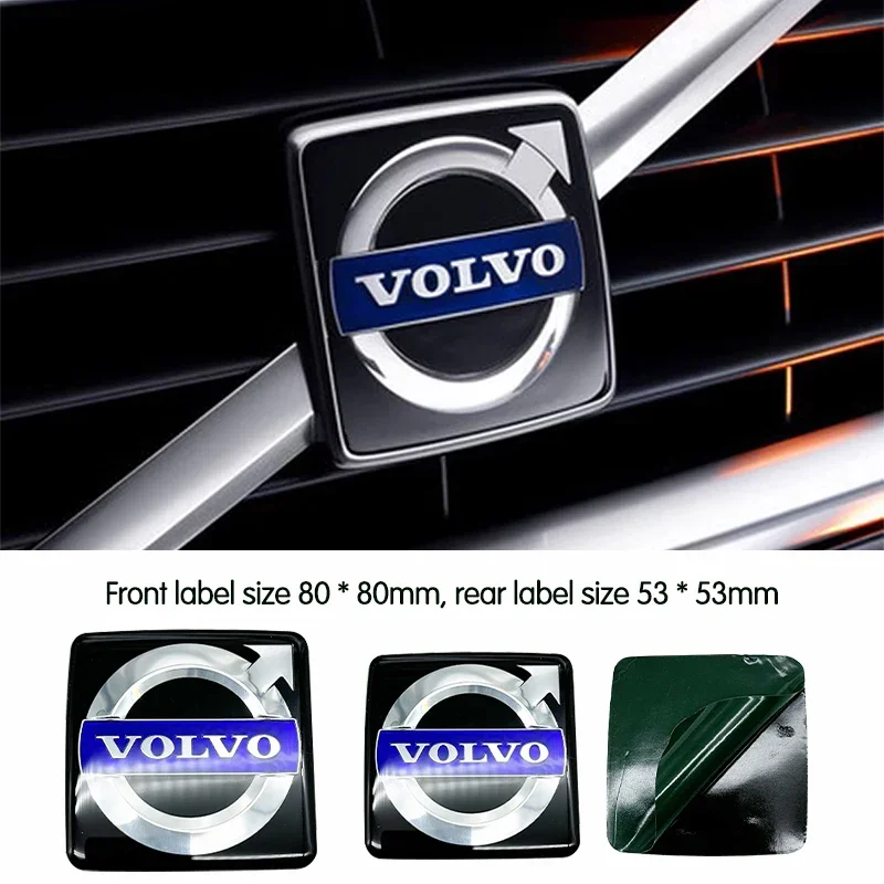 Car Hood Front Bonnet Grill Rear Trunk Emblem Logo Badge Sticker Decal For Volvo S40 C30 XC90 S80 S80L Car Accessories