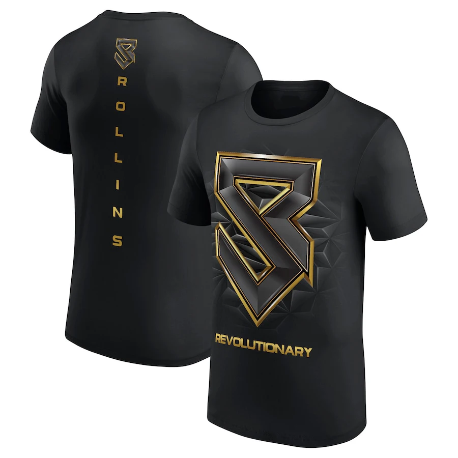 

2024 New Men's Black Seth "Freakin" Rollins Revolutionary T-shirt Hot Selling New Summer Women's Short sleeved Top Children's 3D