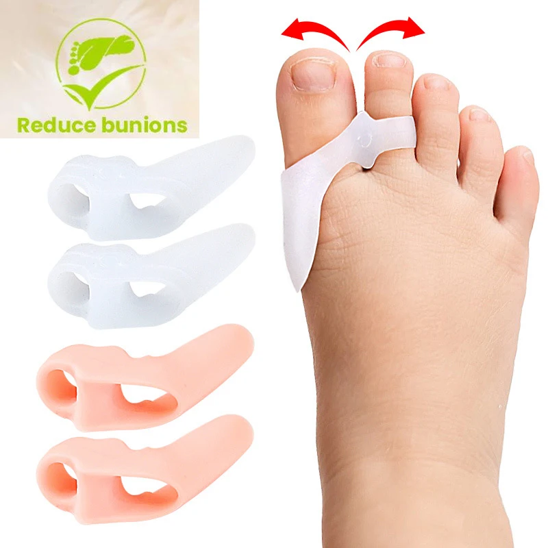 Pexmen 2/4 قطعة فواصل أصابع القدم مصحح الورم للأطفال فواصل أصابع القدم مزيلات مسامير القدم المطرقة لأصابع القدم #4