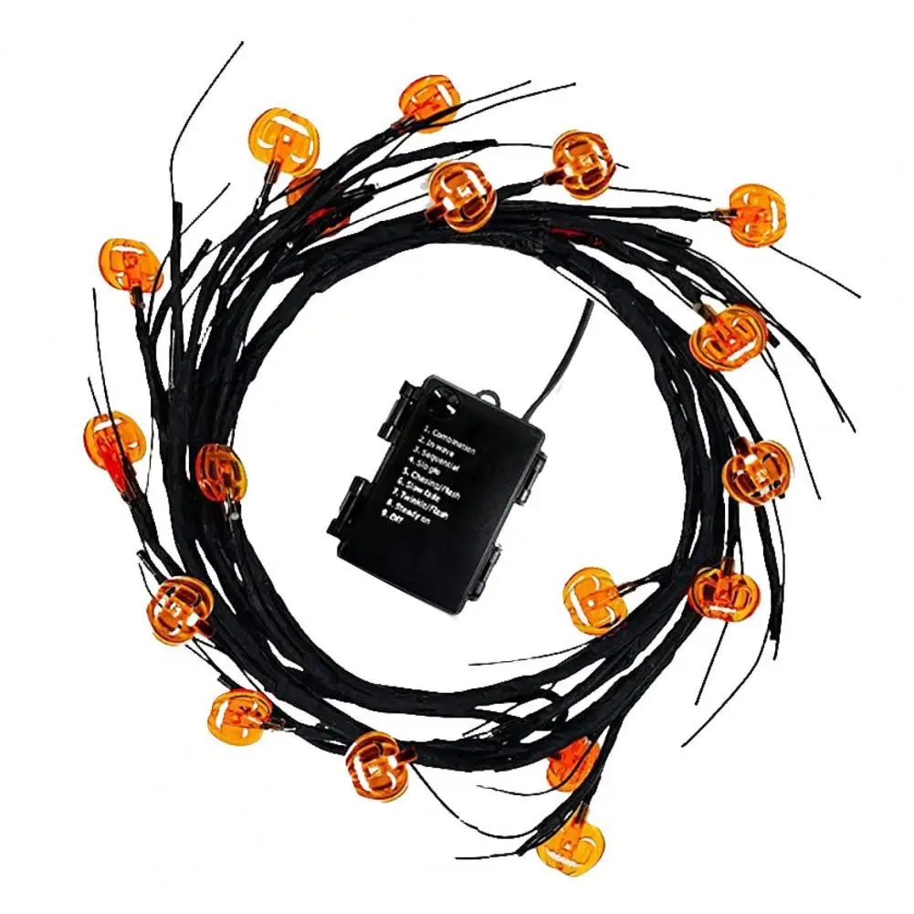 Decor Light Spooky Halloween Rattan Lamp with Multiple Modes Battery Powered Pumpkin Spider Led Lamp for Party Decorations Led