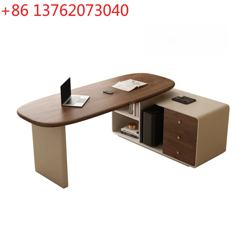 

Угловой стол из цельного дерева во французском кремовом стиле, стол для консультации, светильник, роскошный современный простой стиль