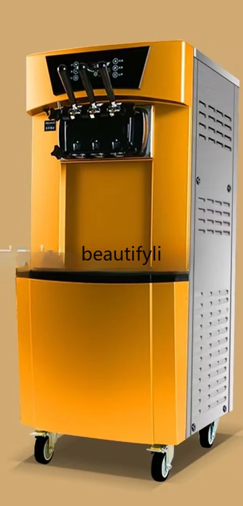 Ice Cream Machine Commercial Automatic Ice Cream Cone Machine Three Color Ice Cream Refrigerated
