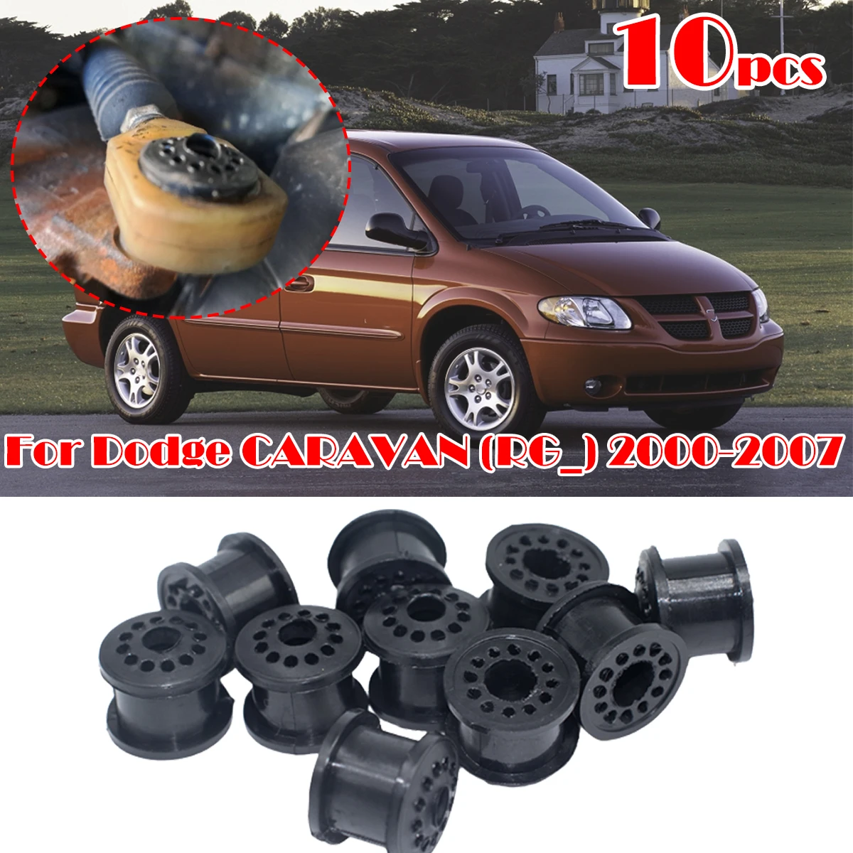 

10x Manual Transmission Shift Cable Bushing For Dodge CARAVAN (RG_) 00-2007 4S6P-7412AA Gearbox Shifter Lever Linkage End Rubber