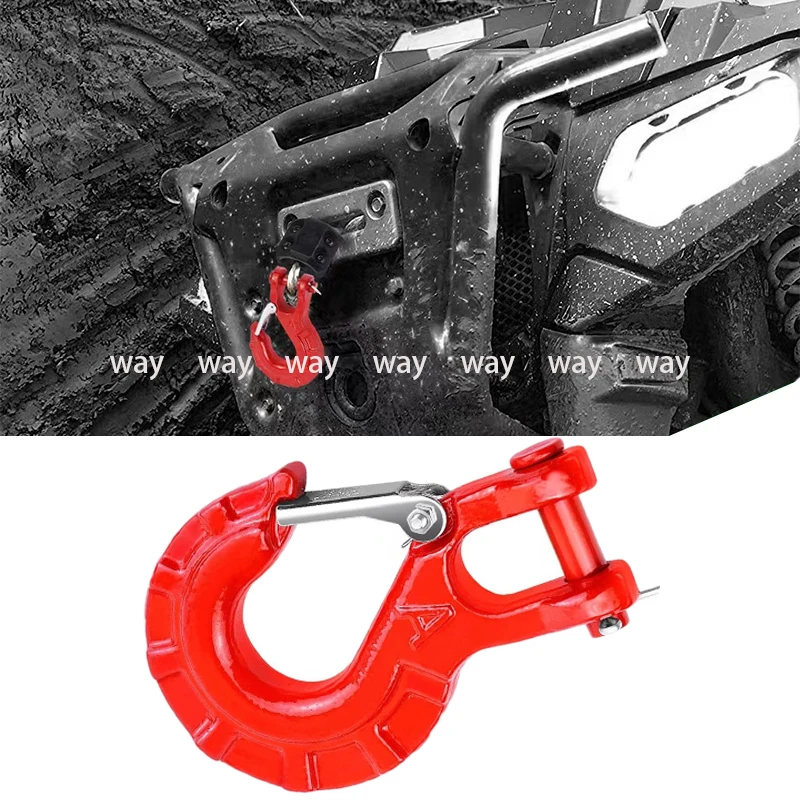 

New 35000Lbs/16T Winch Cable Hook Clevis Rigging Tow Trailer & Latch For Tank300/ATV/Boat/Truck/RV Spring-Loaded 4x4 Accessories