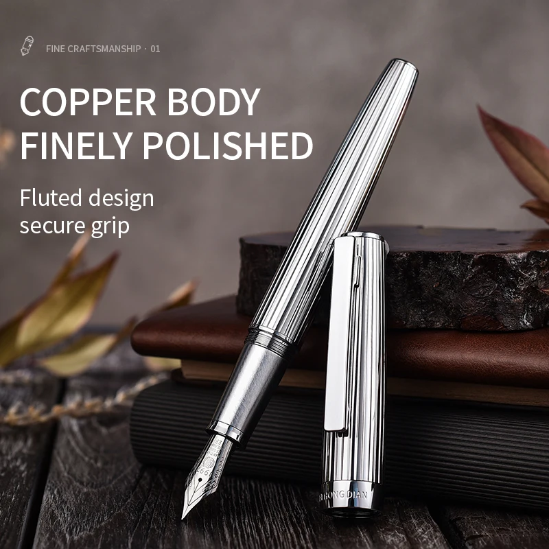 LT Hongdian Premium Business 1845 Galaxy Steel Nib Fountain Pen Replaceable Cartridge  Writing Pen Office Fountain