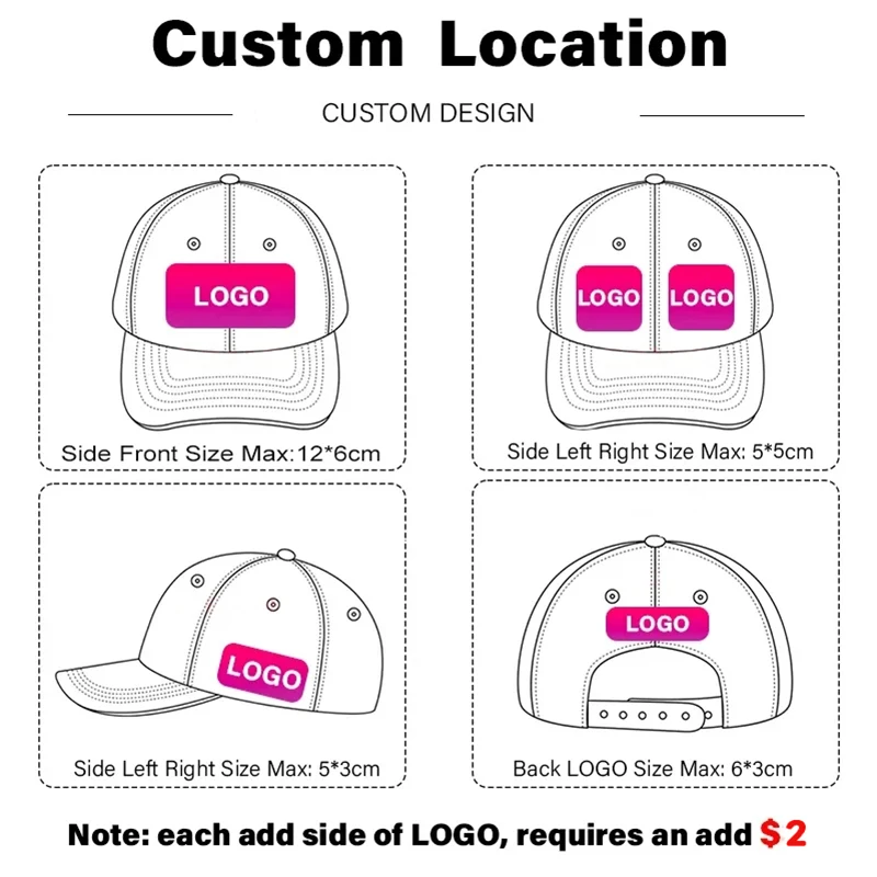 Custom Embroidered Baseball Caps and Hats - Personalized Logo or Text- - Ideal for Business, Events, and Gifts