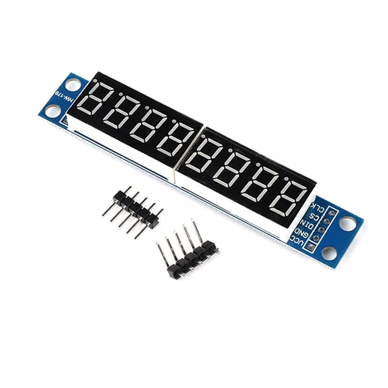 MAX7219 LED Dot Matrix 8 Digit Digital Tube Display Control Module For Arduino 3.3V 5V Microcontroller Serial Driver 7-segment