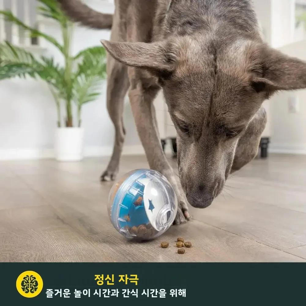 IQ 트릿볼 강아지 간식 디스펜서 장난감 공 - 3인치 강아지 사료 장난감 자극용 애완견/고양이 누출 방지 장난감 슬로우 피더 썸네일 4