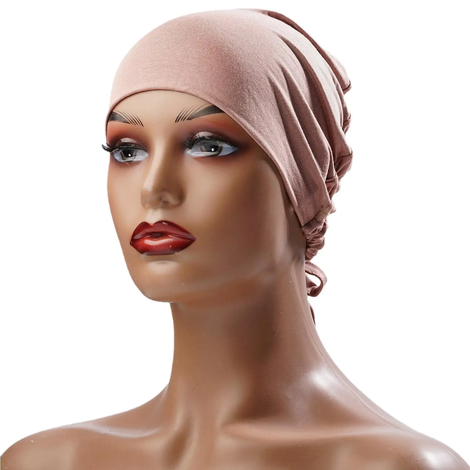 Hijab forrado de satén debajo de la bufanda, Turbante interior de tubo Modal suave elástico musulmán, diadema transpirable, Hijab, Hij H1E6