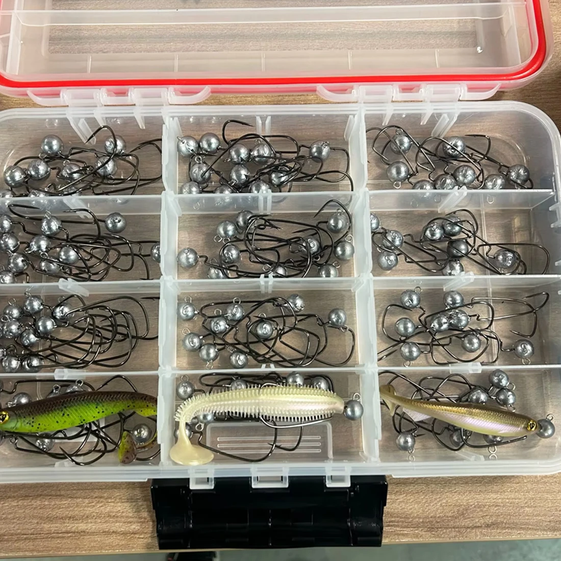 9KM 50-100 Stück EWG Wurmhaken, Wide Gap Non-Offset Bass-Angelhaken für Texas Rig Salzwasser Süßwasser Endgerät-Angelausrüstung – Detail 3