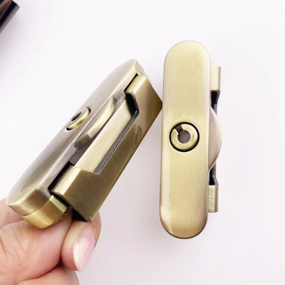 5pcs Retro Crossbody Lock Clasp Metal Hardware Push Twist Key Lock for Handbag Bronze/Brass/Gunmetal/Silver Color DIY Parts