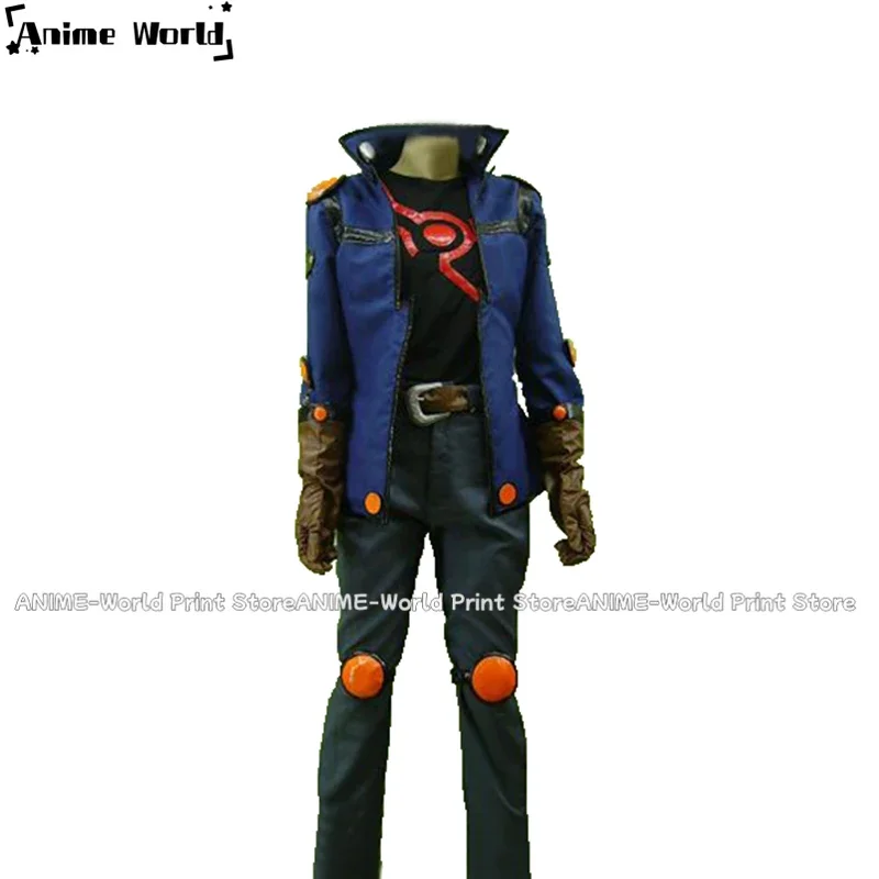 

《Custom Size》Yu-Gi-Oh! 5D's Yusei Fudo Cosplay Costume Anime customize set with gloves 11