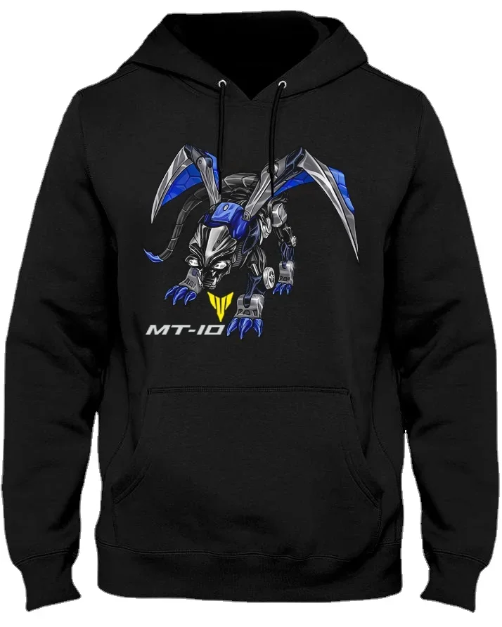 Classic Japanese Motorcycle MT-10 Dragon Inspiration Pullover Hoodie New 100% Cotton Casual Mens Sweatshirt Fashion Streetwear