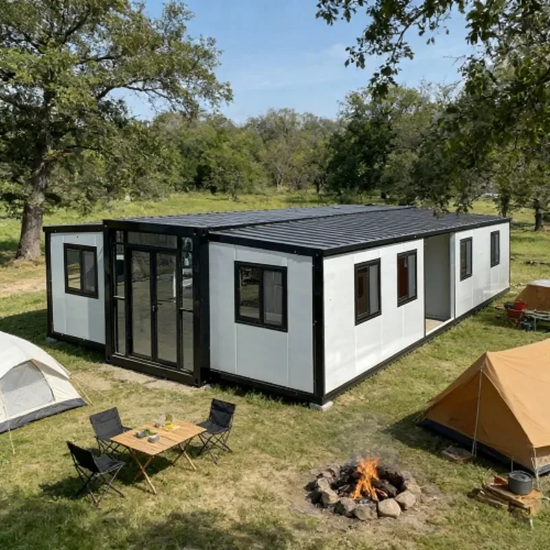 Container House 2 3 Bedrooms Luxury Mobile Living Villa Hotel 40ft 20ft Prefab Modular Expandable Modern Kitchen Bathroom