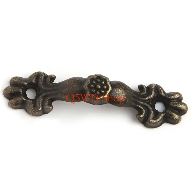 Q5WD 10 PCS 43x10mm Hộp tay cầm kẽm Knob Arch Tracery D có hộp trang sức bằng gỗ