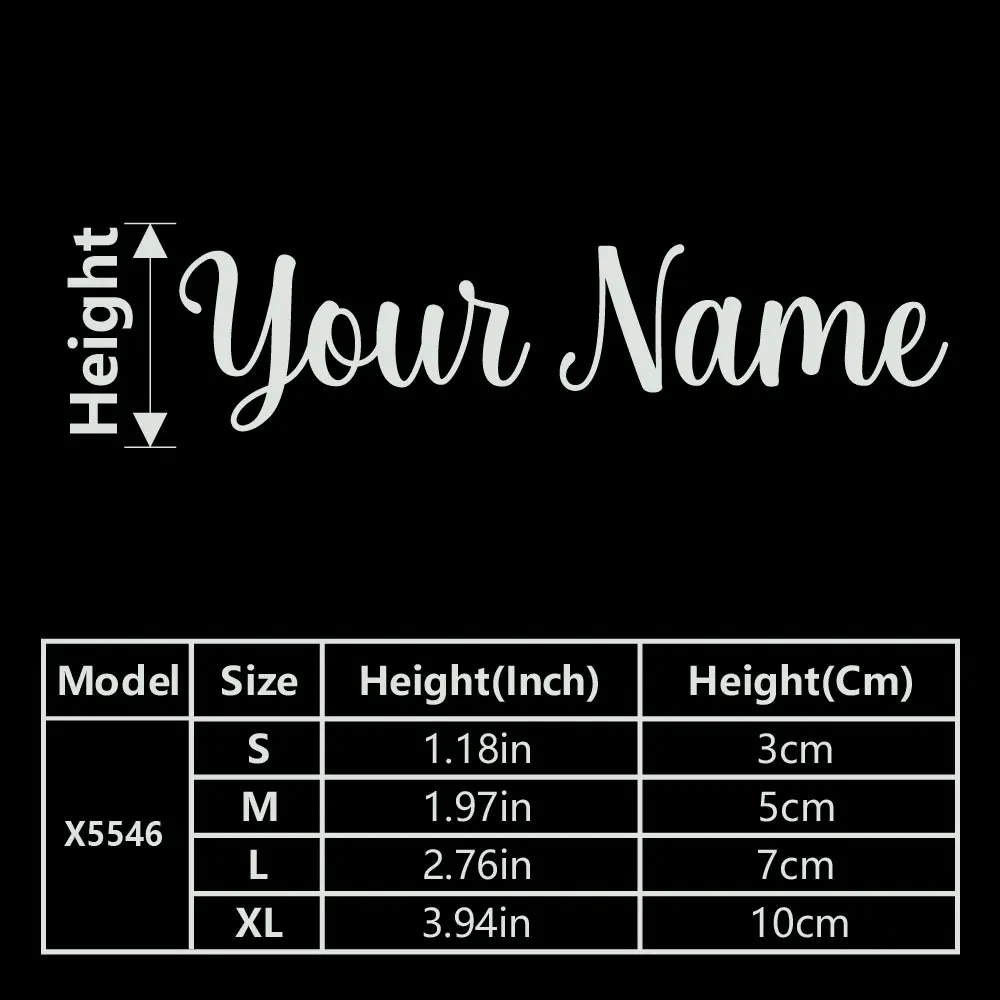 1pc Vinyl nice font Customized Text Auto Sticker Car Stickers Wall Stickers Decorative Sticker Home Decor For Kids Rooms Decor image 2