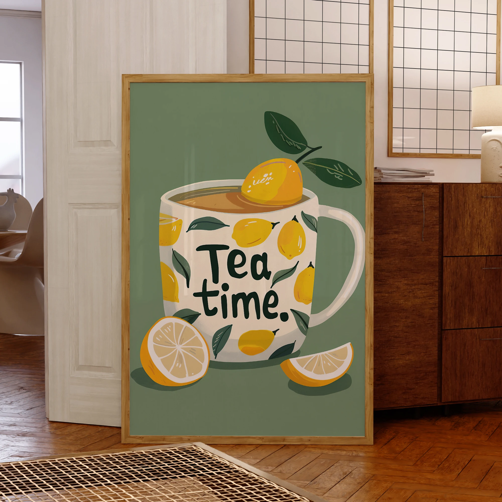 Modern Tea Time Citrus Serenity Wall Art Prints Canvas Painting Poster Picture For Living Room Restaurant Home Decor