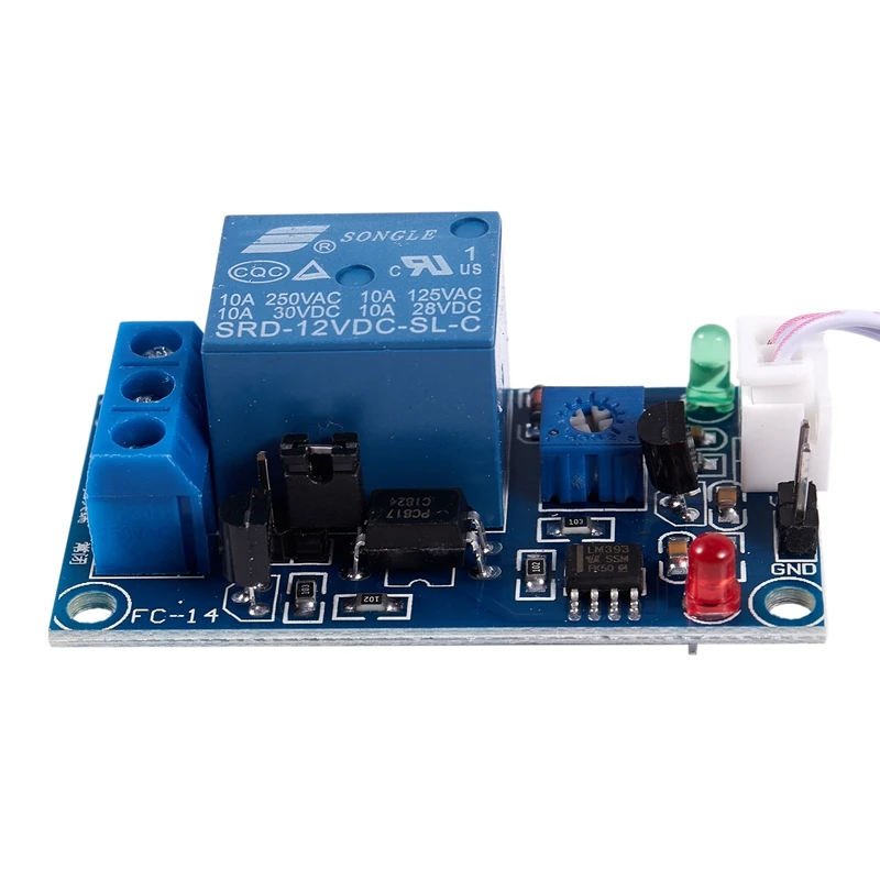 2X DC 12V Photoelectric Switch Sensor Relay Module 50Mmx25mm W 2 Cable