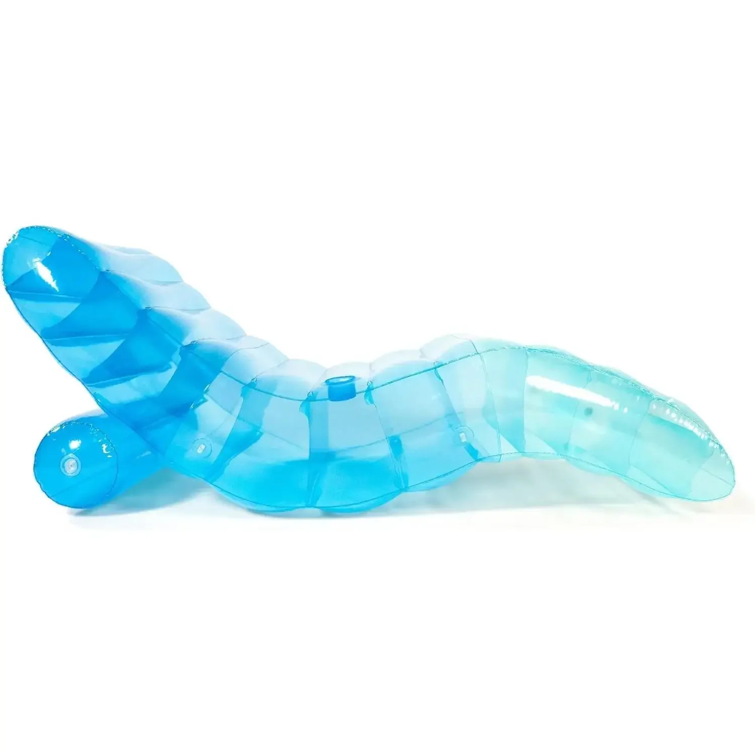 Riesige aufblasbare, luxuriöse dreifarbige blaue Chaiselongue, Stuhl-Pool-Schwimmer für Erwachsene, perfekt für eine Sommer-Poolparty, Bündel