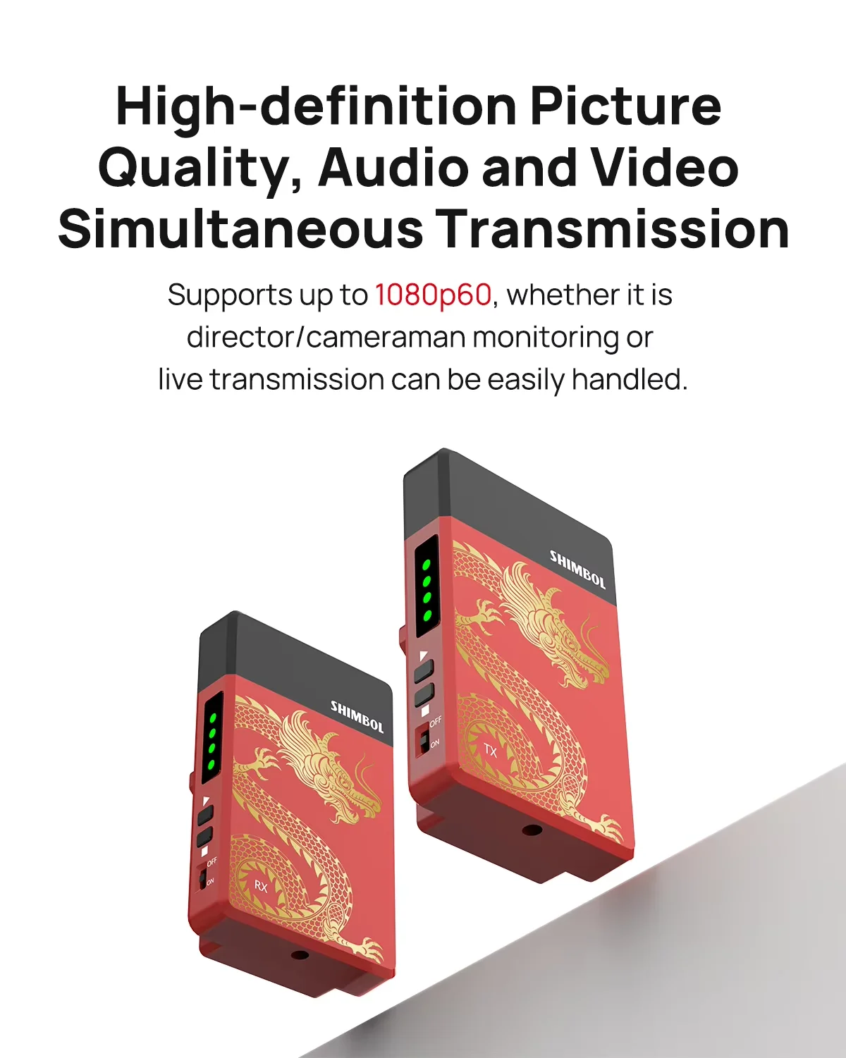 Shimbol tp mini sistema receptor de transmissão de vídeo sem fio 1080p hd 0.07s latência hdmi-compatível transmissão de 200 metros