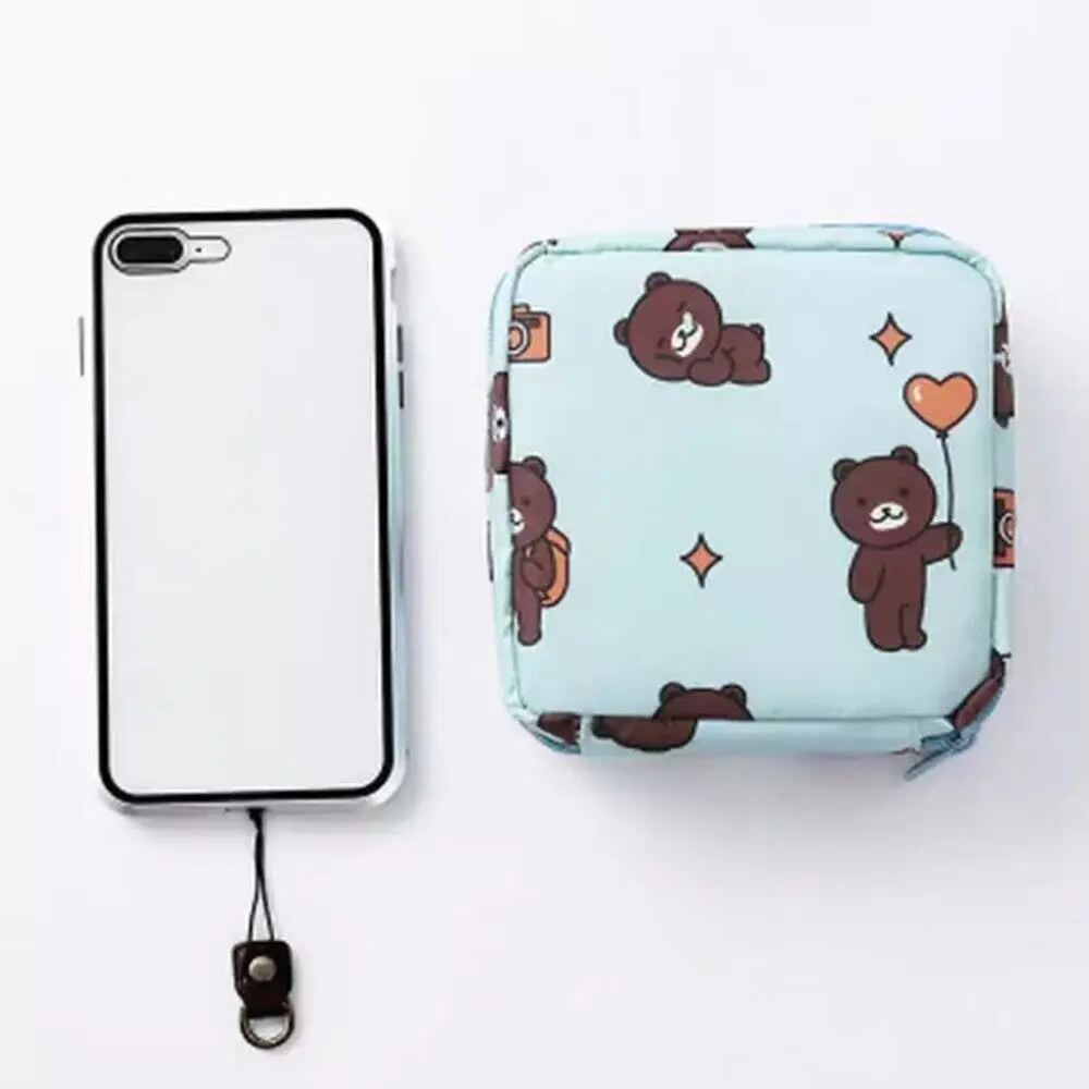 

Косметичка-кошелек для монет, держатель для кредитных карт, чехол для наушников, защитный чехол для хранения, гигиенический мешочек, кошелек для мелочи, гигиенический коврик-мешочек