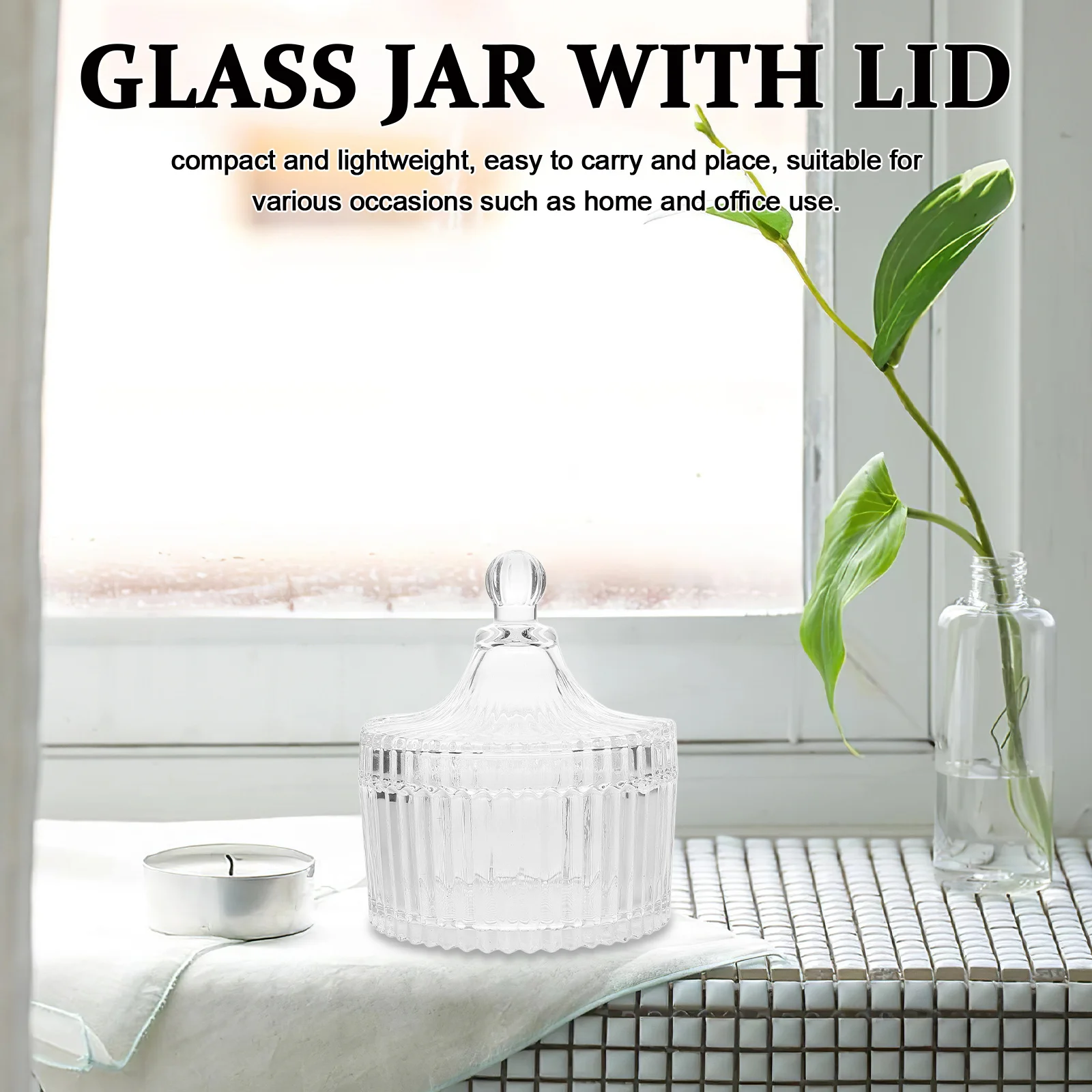 حامل زجاجي عتيق، شموع شفافة شفافة، وعاء زخرفي، تصميم متعدد الوظائف، ديكور منزلي أنيق، صغير