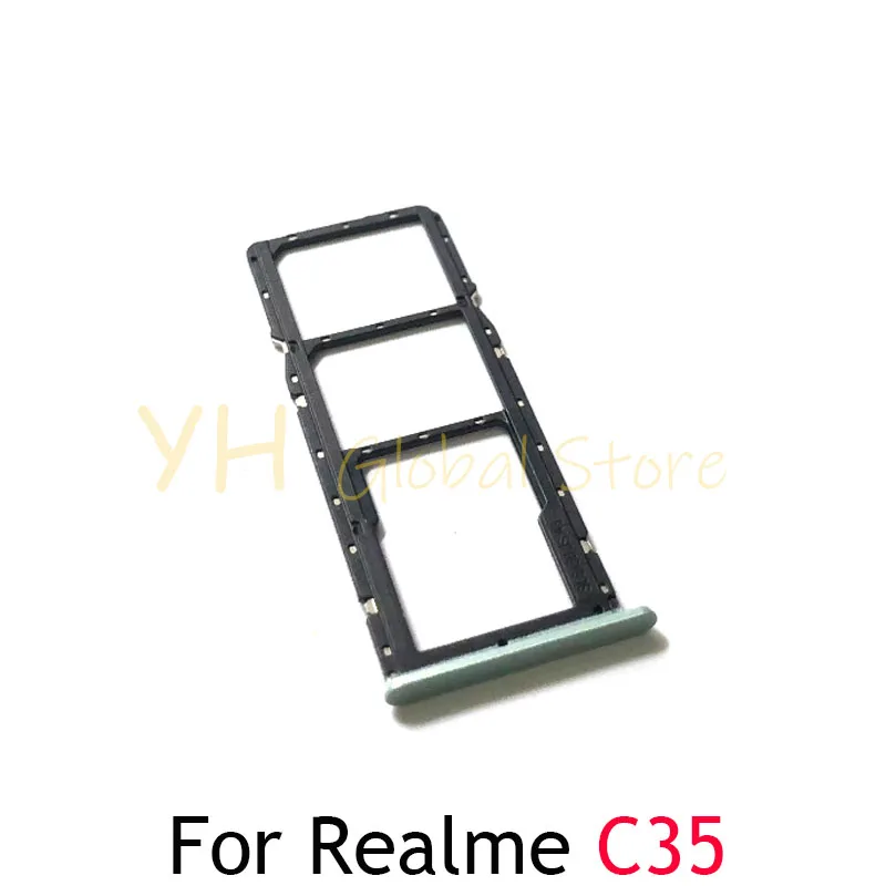 Soporte de bandeja para ranura de tarjeta Sim, piezas de reparación de 5 piezas para OPPO Realme C31 C35