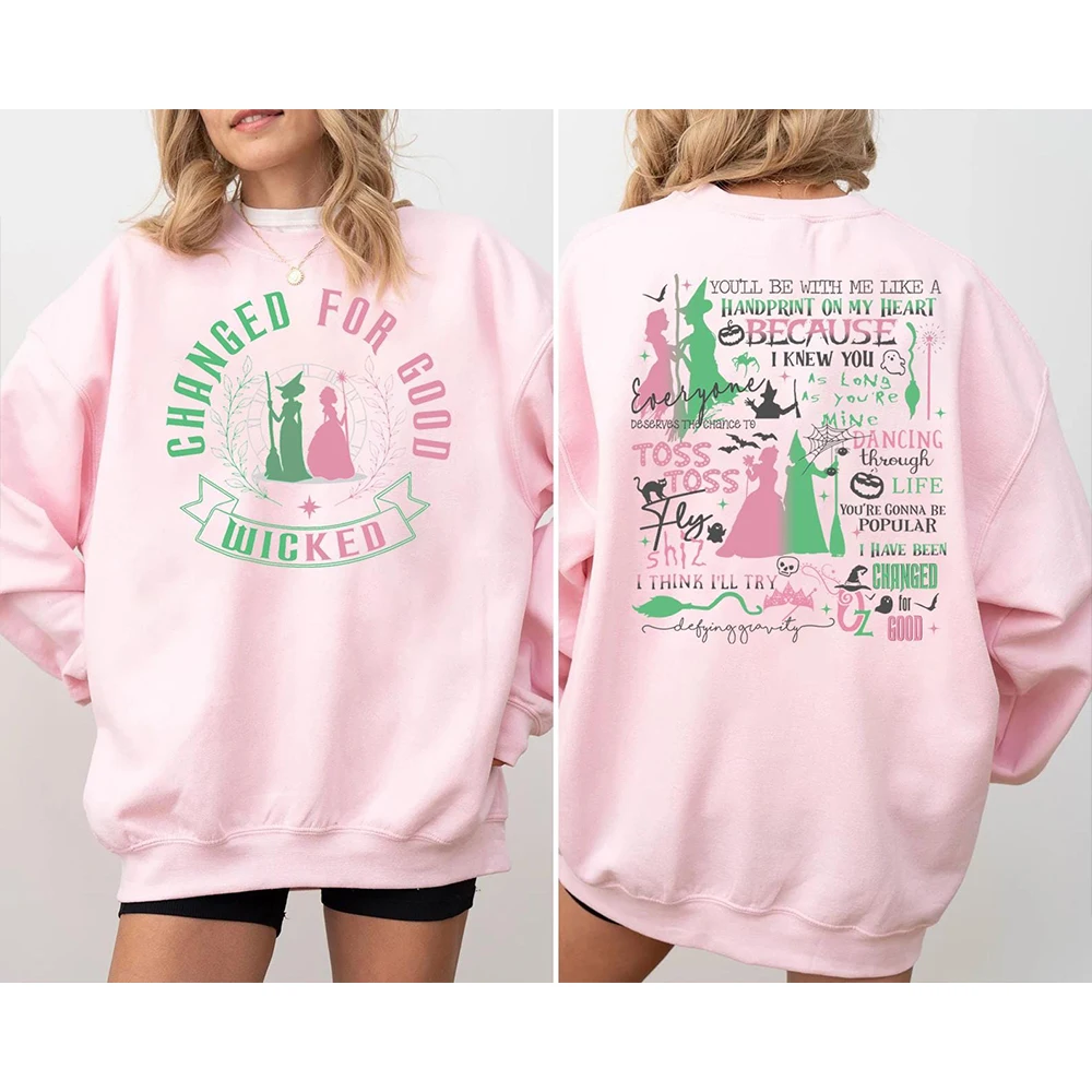 تم تغيير لـ Good Sweatshirt Wicked Defy Gravity بأكمام طويلة ورقبة مستديرة ملابس معالج المدرسة Y2K ملابس خروج يومية غير رسمية #3