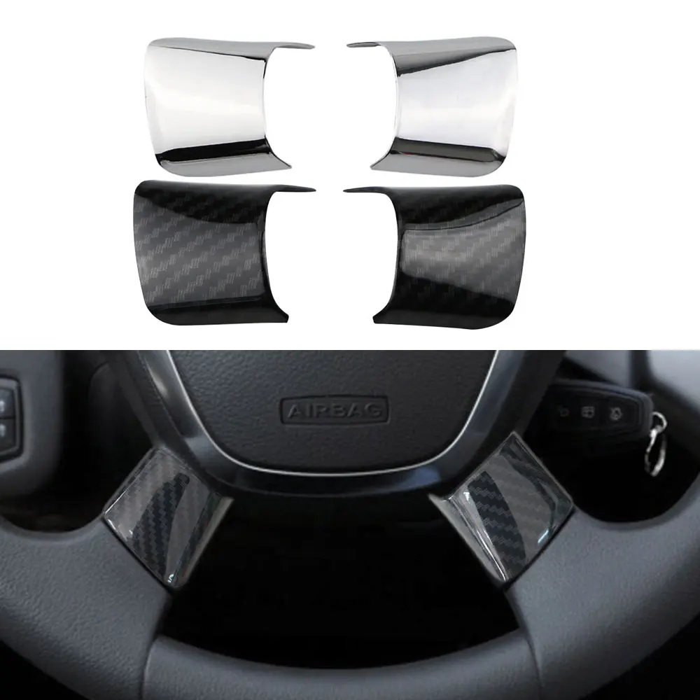 2Pcs/Set Car Steering Wheel Cover Sequin Trim Sticker Fit for Ford Focus 3 MK3 Kuga Escape 2012 - 2015 C-Max Cmax