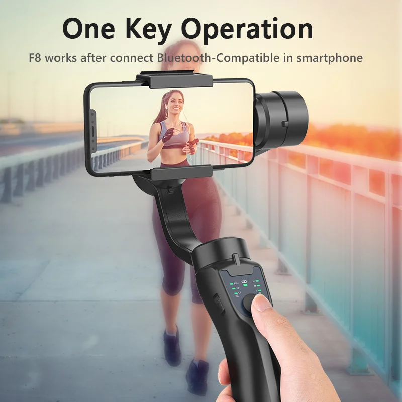 Imagem -02 - Axis Handheld Gimbal Estabilizador para Ios Andriod Smartphone Estabilizador Tripés Gravação de Vídeo Vlog Anti-shake Telefone Gimbal Novo