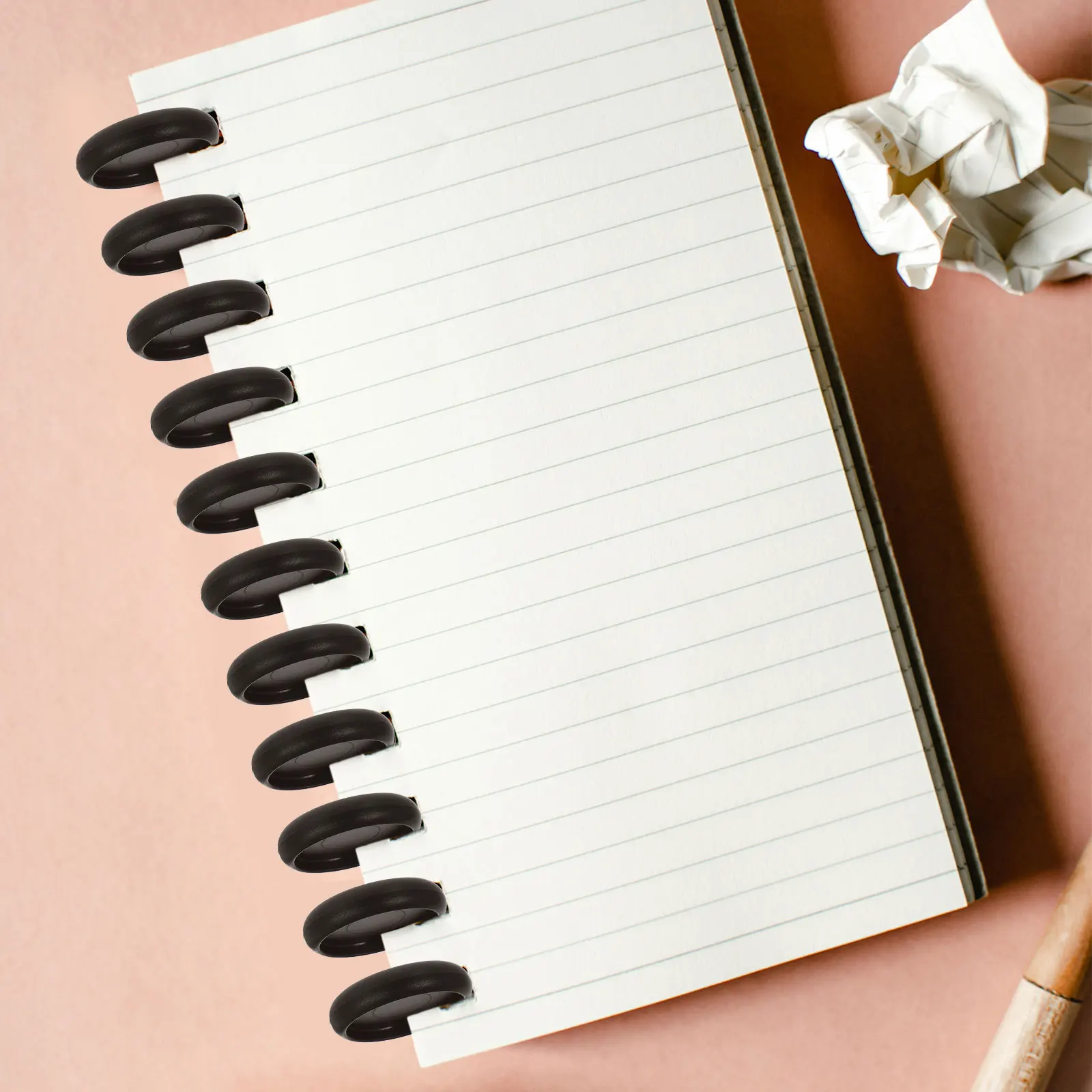 44pcs Plastic Discbound Expansion Discs Abs Binder Rings Smooth Surface Home Office School Use Loose Leaf Binding Ring