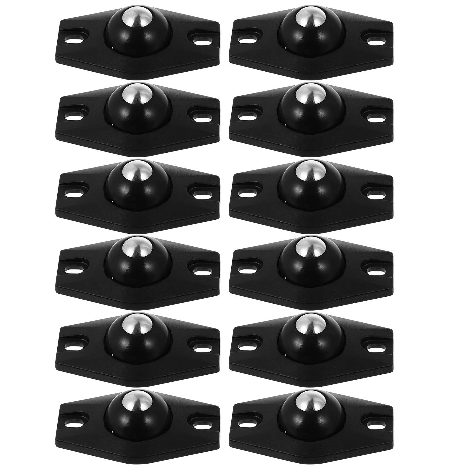 

12 Pcs Base Universal Pulley Self Adhesive Caster Wheels Swivel 360 Degree Rotation Small