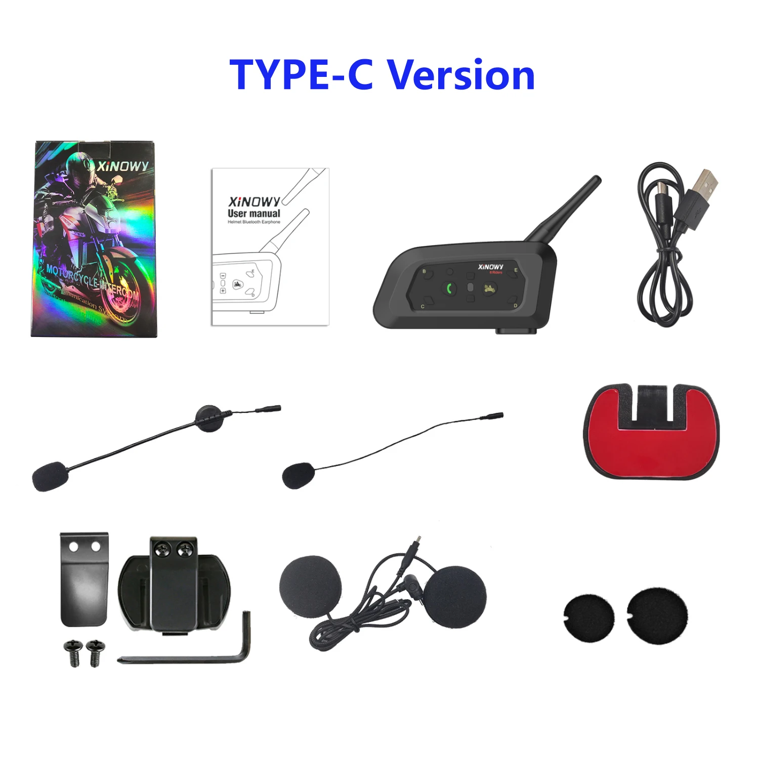 XINOWY V6 プロオートバイヘルメット Bluetooth インターホンヘッド