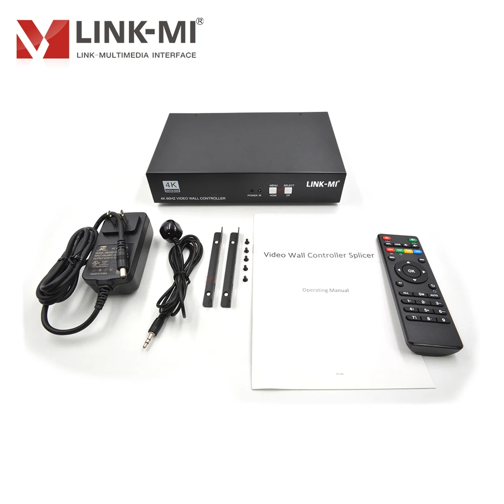 4K 2x2 Video Wall Controller with HDMI 2.0 and DisplayPort Inputs and RS232 Control Support 5760x3240@30Hz