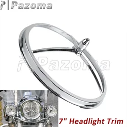 Bullet Style Headlight Trim Cover Motorcycle Headlamp Trim Cover For Harley Touring Road King FLHR FLHRC FLHP FLHRI 7inch