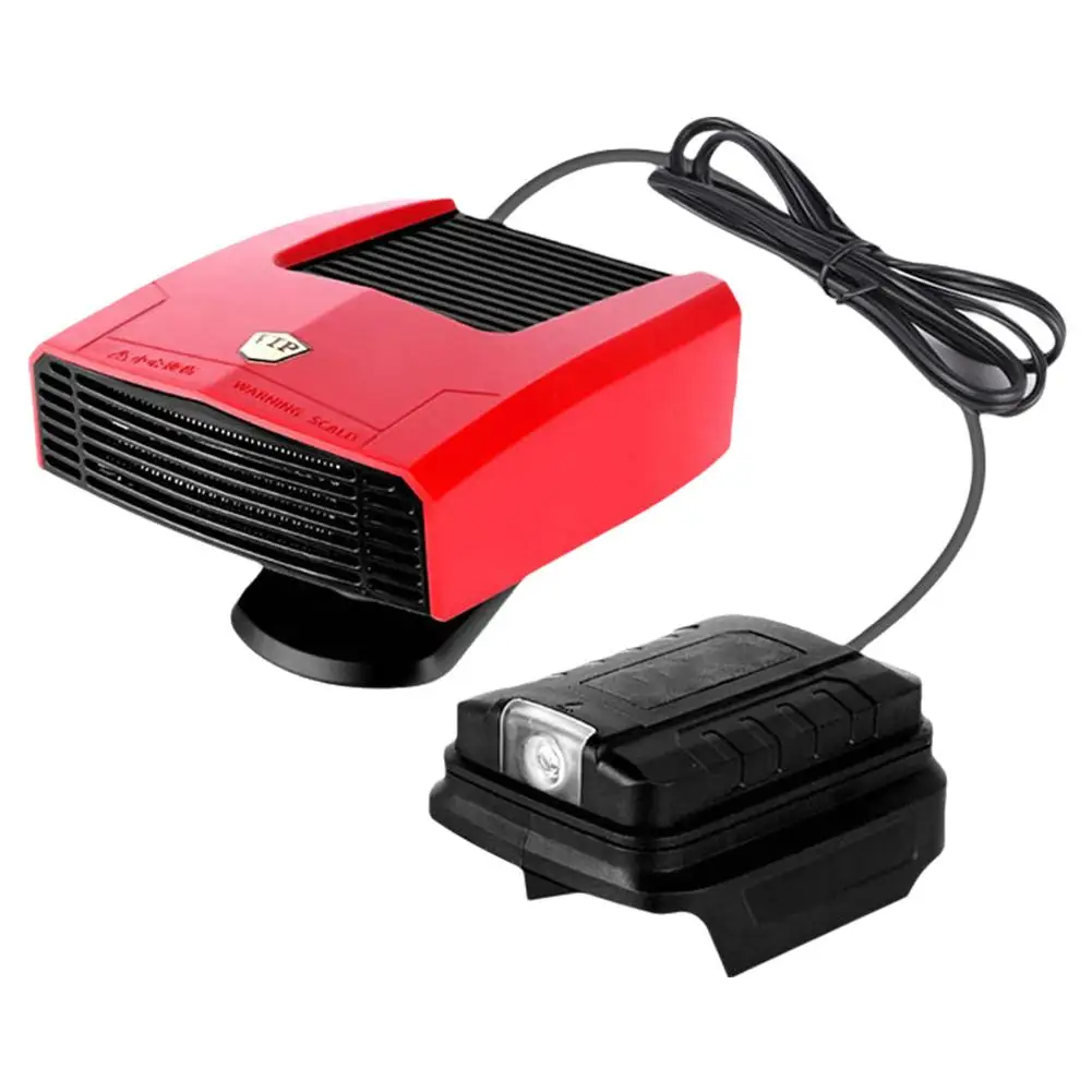 Calentador de coche 4 en 1 de 600W, ventilador de calefacción de refrigeración eléctrica, desempañamiento de parabrisas eléctrico, descongelador para batería Makita de 18v