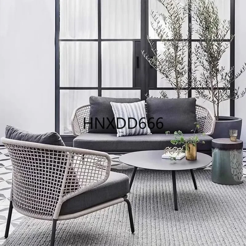 Outdoor sofa courtyard combination villa garden waterproof and sunscreen