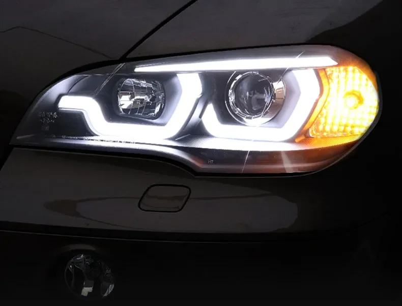 

Автомобильные светодиодные HID фары дневного света DRL ближнего света указатель поворота для BMW X5 E70 07-13 Автомобильные лампы