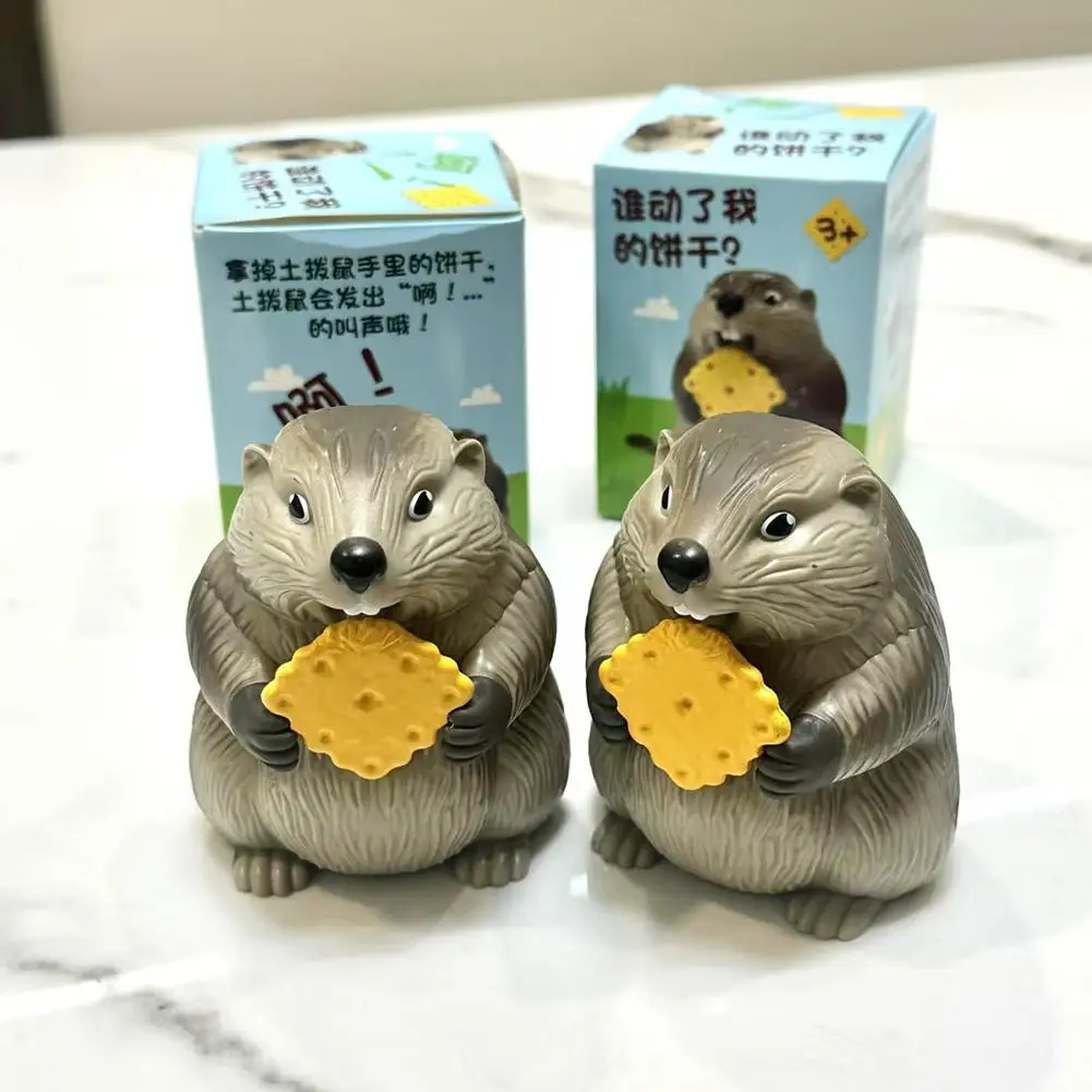 Schreeuwende Marmot Prank Toy Grappig klinkend speelgoed Schattige Animal Gag Cadeau voor kantoor/thuis Pranks Stress Relief Nieuwigheid speelgoed
